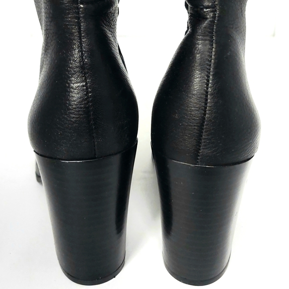 NWOB Kenneth Cole Black Soft Pebble Leather Justin Tall Riding Style Boot Sz 6 - Picture 7 of 9